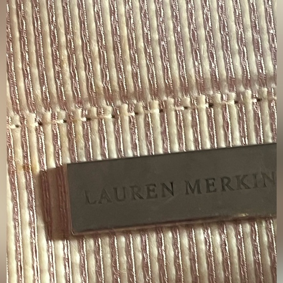 Lauren Merkin Metallic Silver Croc Embossed Leather Clutch Bag